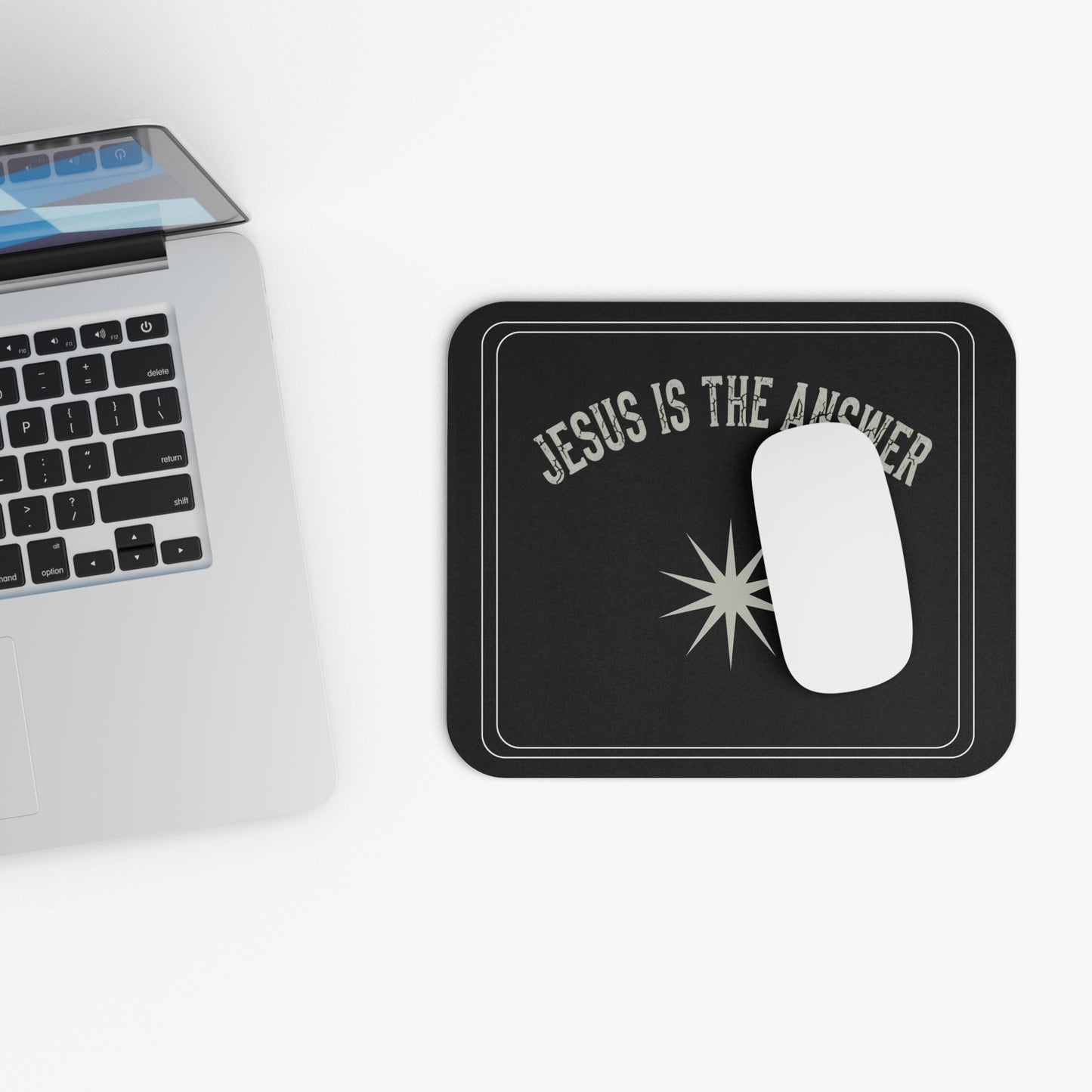 “Jesus Is the Answer Mouse Pad – Faith at Your Fingertips” -5