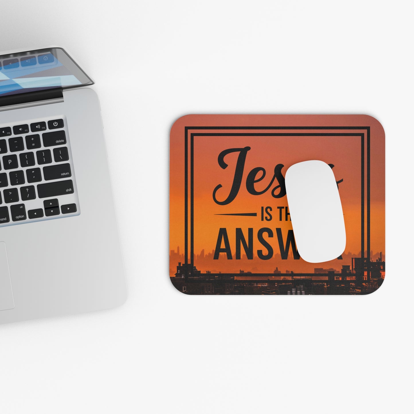 “Jesus Is the Answer Mouse Pad – Faith at Your Fingertips” -3