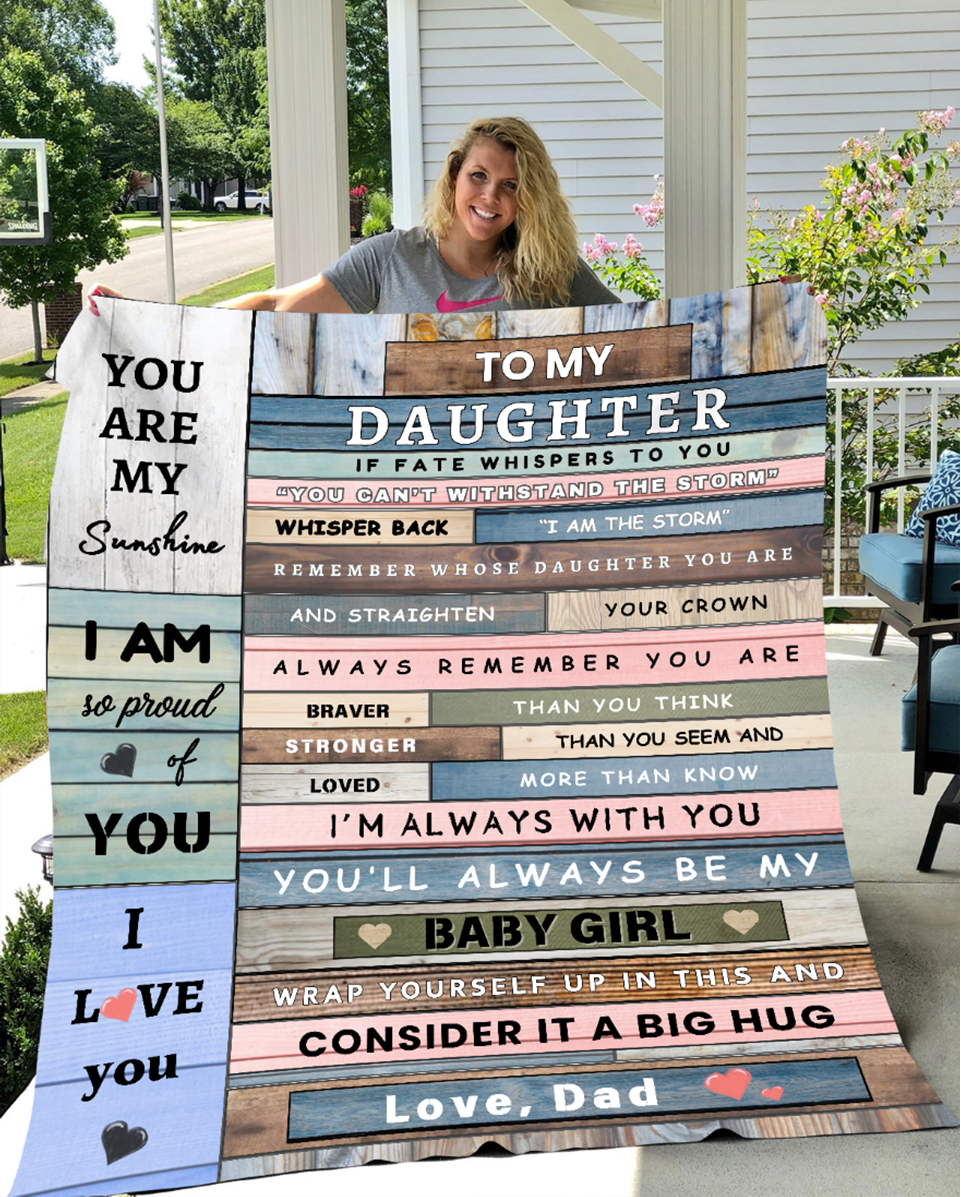To Daughter/ From Mom or Dad - Cozy Blanket