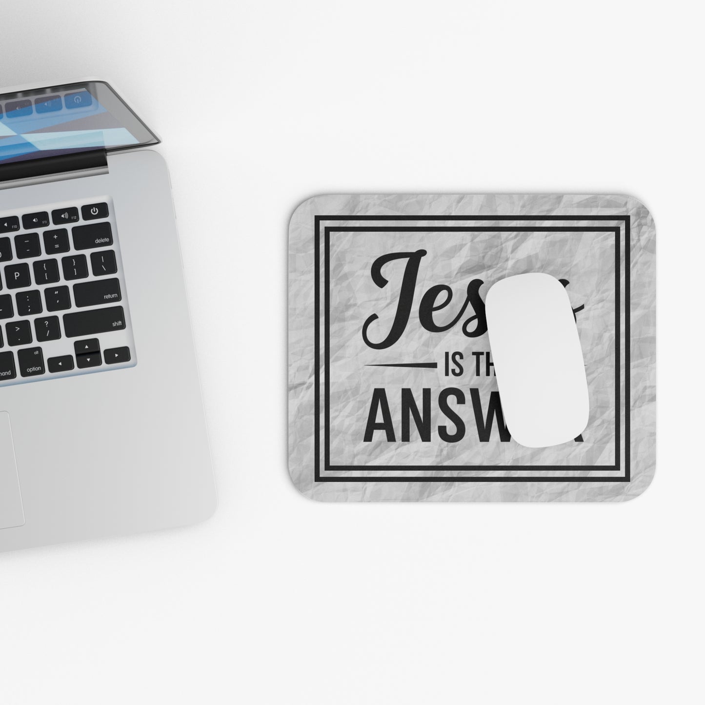 “Jesus Is the Answer Mouse Pad – Faith at Your Fingertips” -4