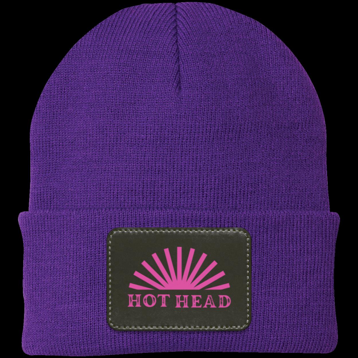 Hot Head- Pink Knit Cap - Patch
