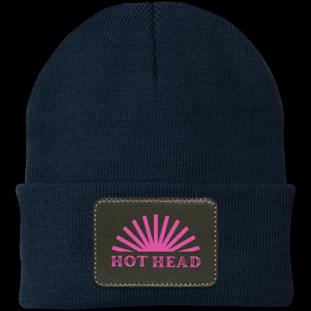 Hot Head- Pink Knit Cap - Patch