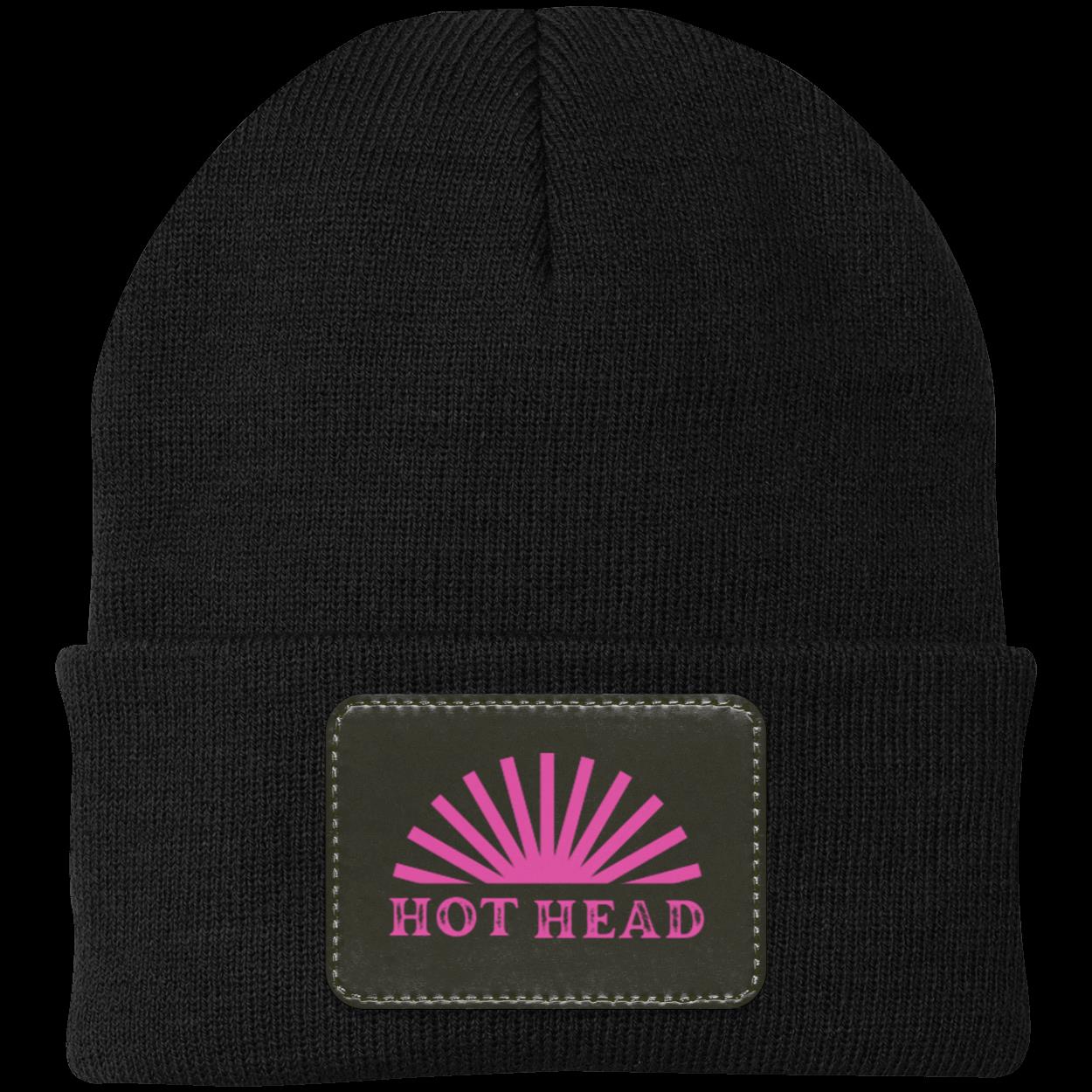 Hot Head- Pink Knit Cap - Patch