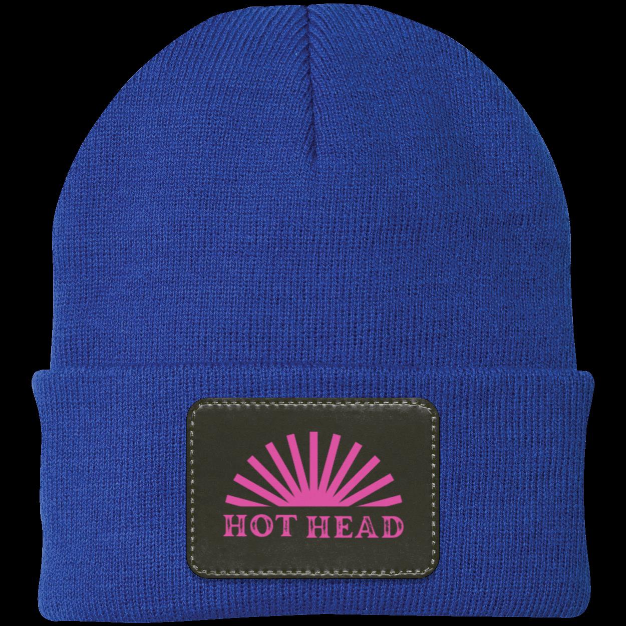 Hot Head- Pink Knit Cap - Patch