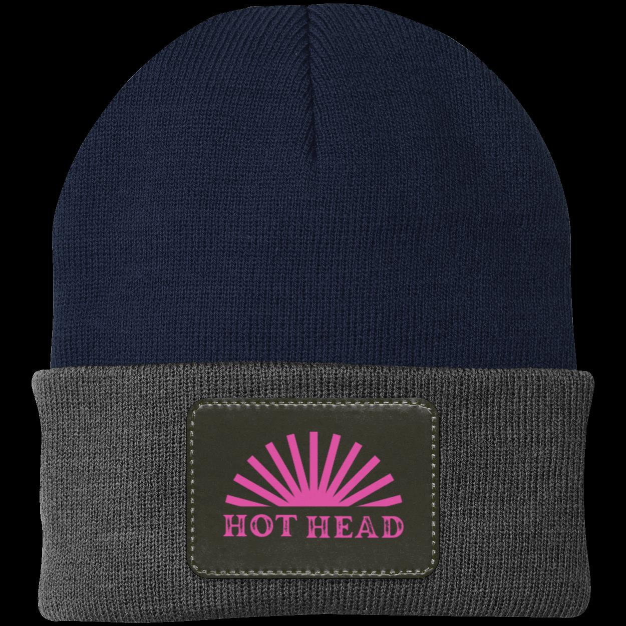 Hot Head- Pink Knit Cap - Patch