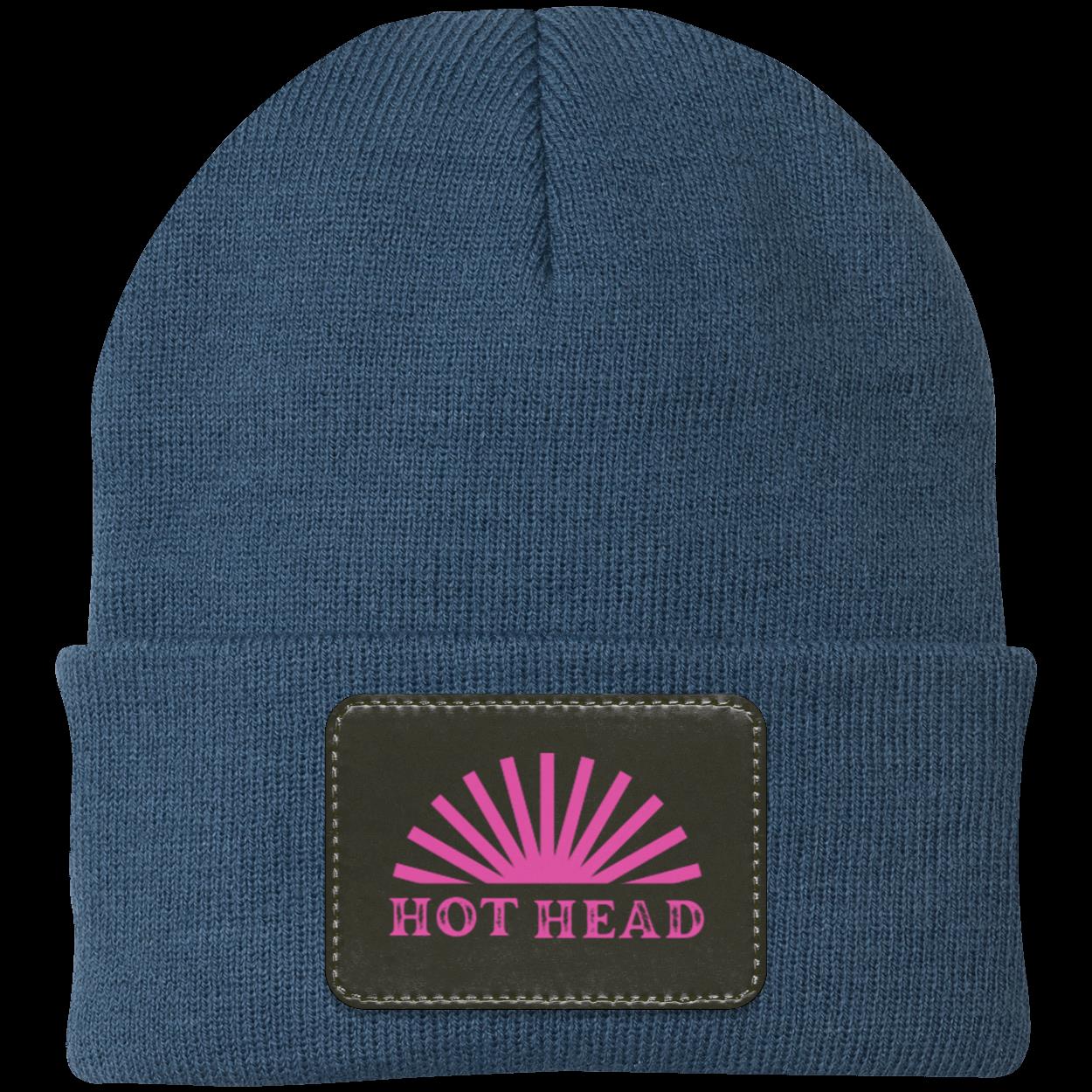 Hot Head- Pink Knit Cap - Patch