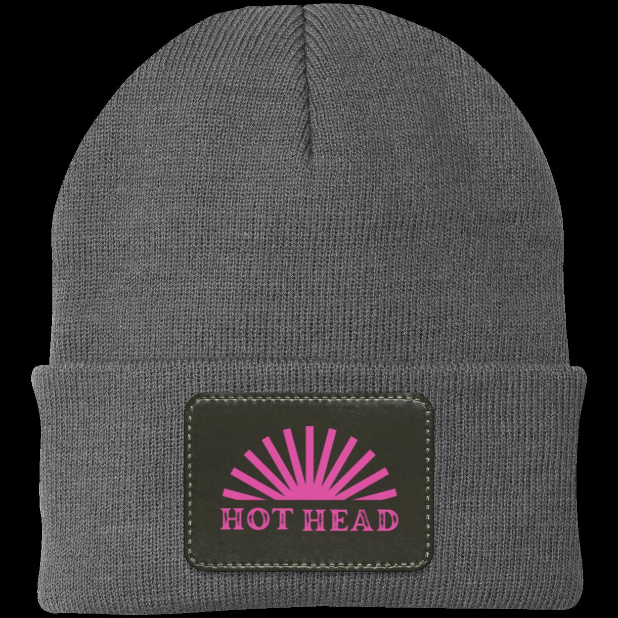 Hot Head- Pink Knit Cap - Patch