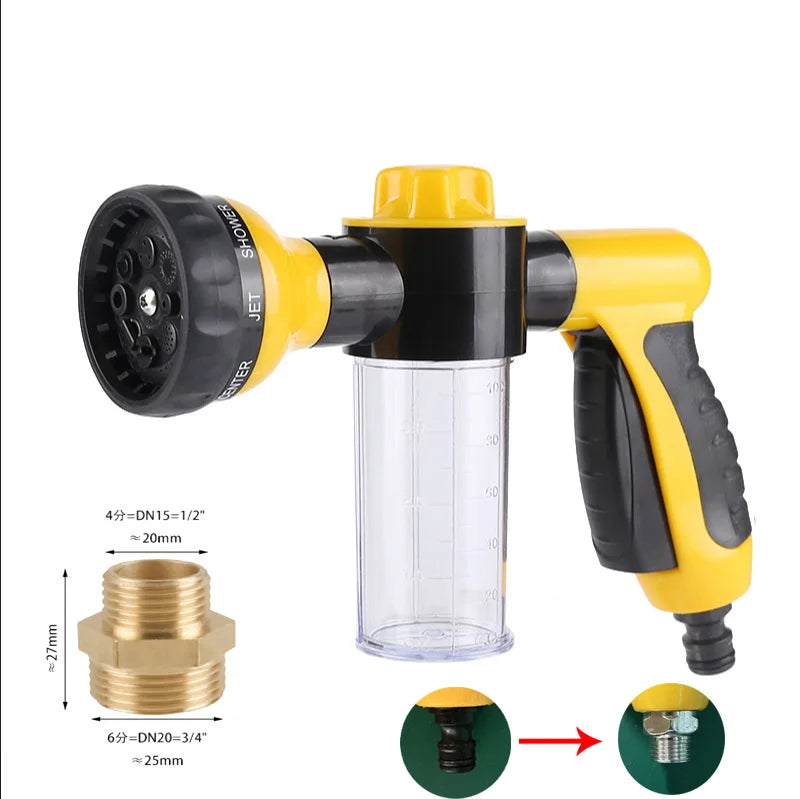 Adjustable Pet Wash Sprayer β Foam & Rinse Hose Attachment for Dogs