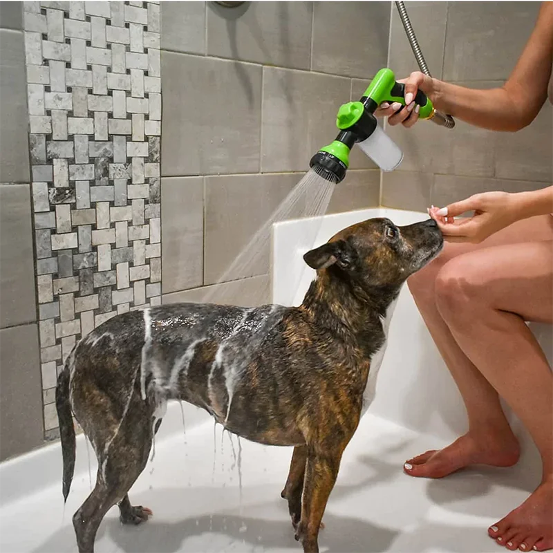 Adjustable Pet Wash Sprayer β Foam & Rinse Hose Attachment for Dogs