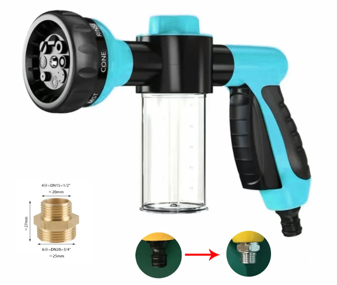 Adjustable Pet Wash Sprayer β Foam & Rinse Hose Attachment for Dogs