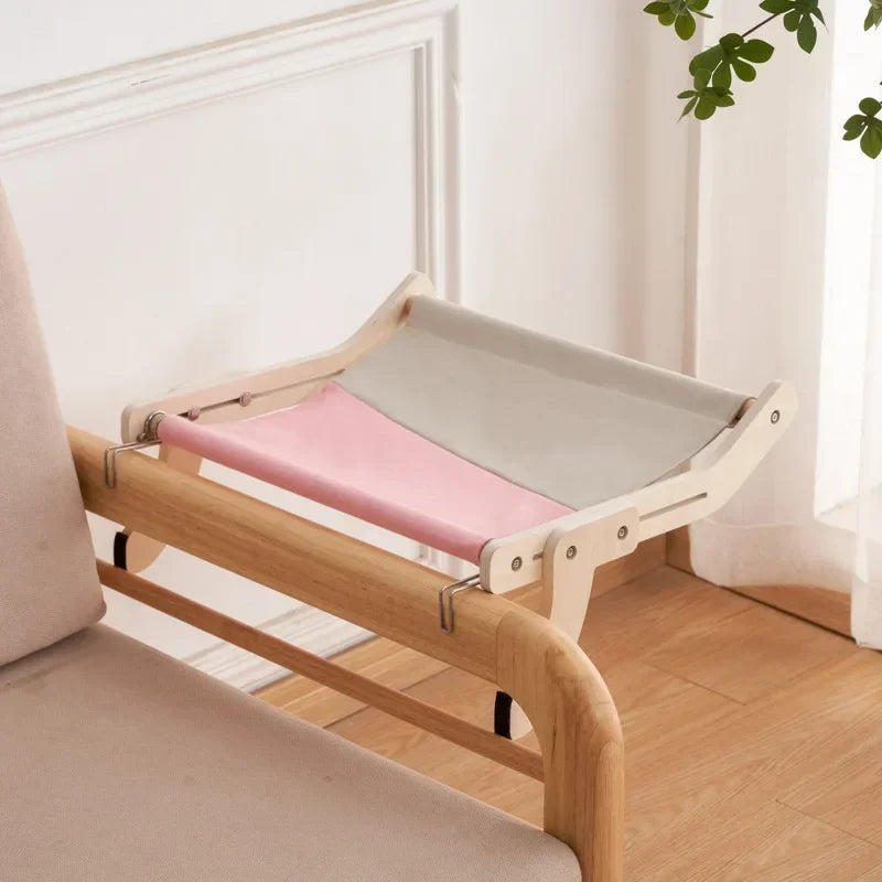Cozy Cat Hammock β Wooden Hanging Bed