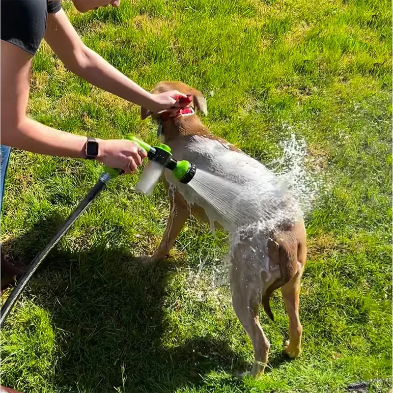 Adjustable Pet Wash Sprayer β Foam & Rinse Hose Attachment for Dogs