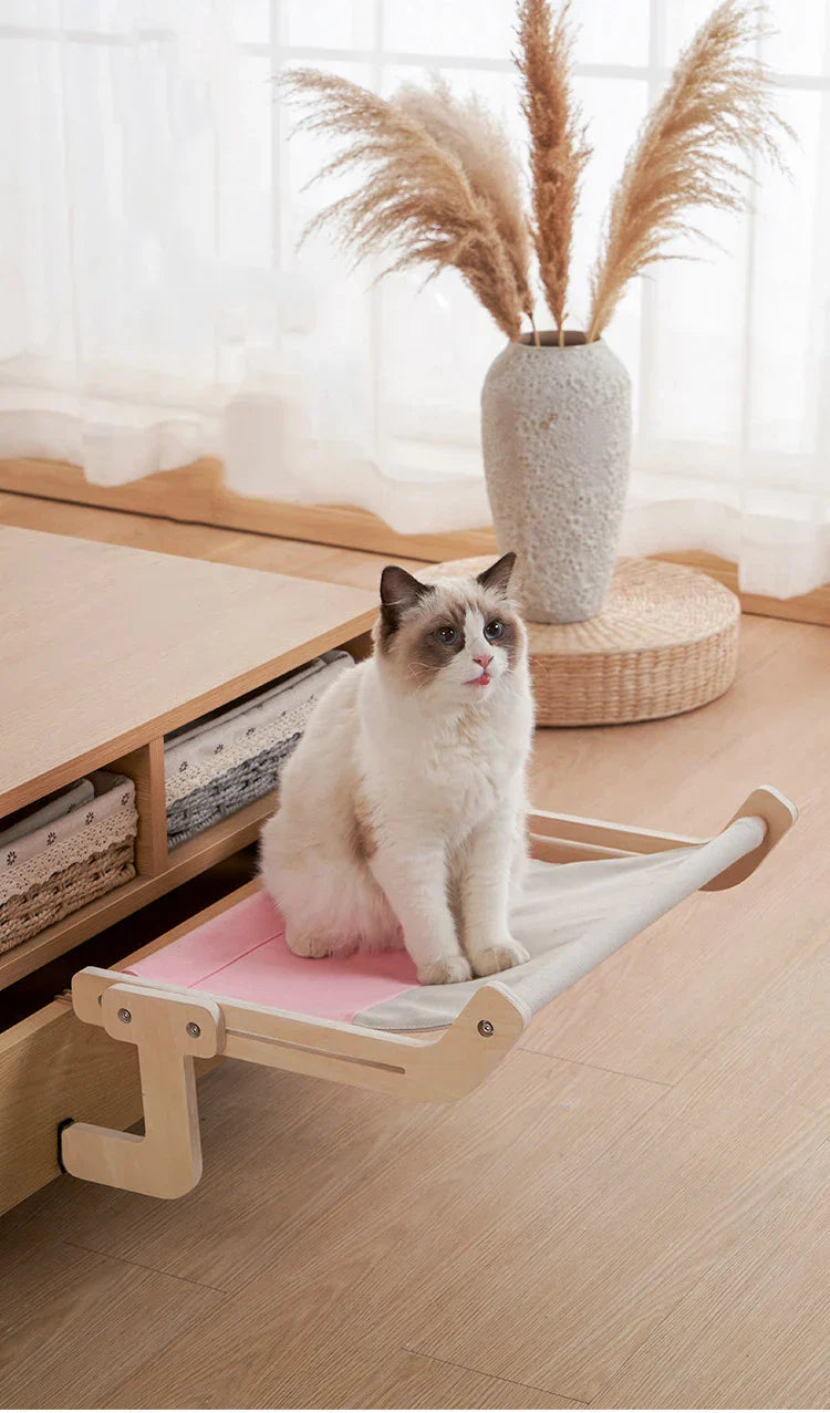 Cozy Cat Hammock β Wooden Hanging Bed