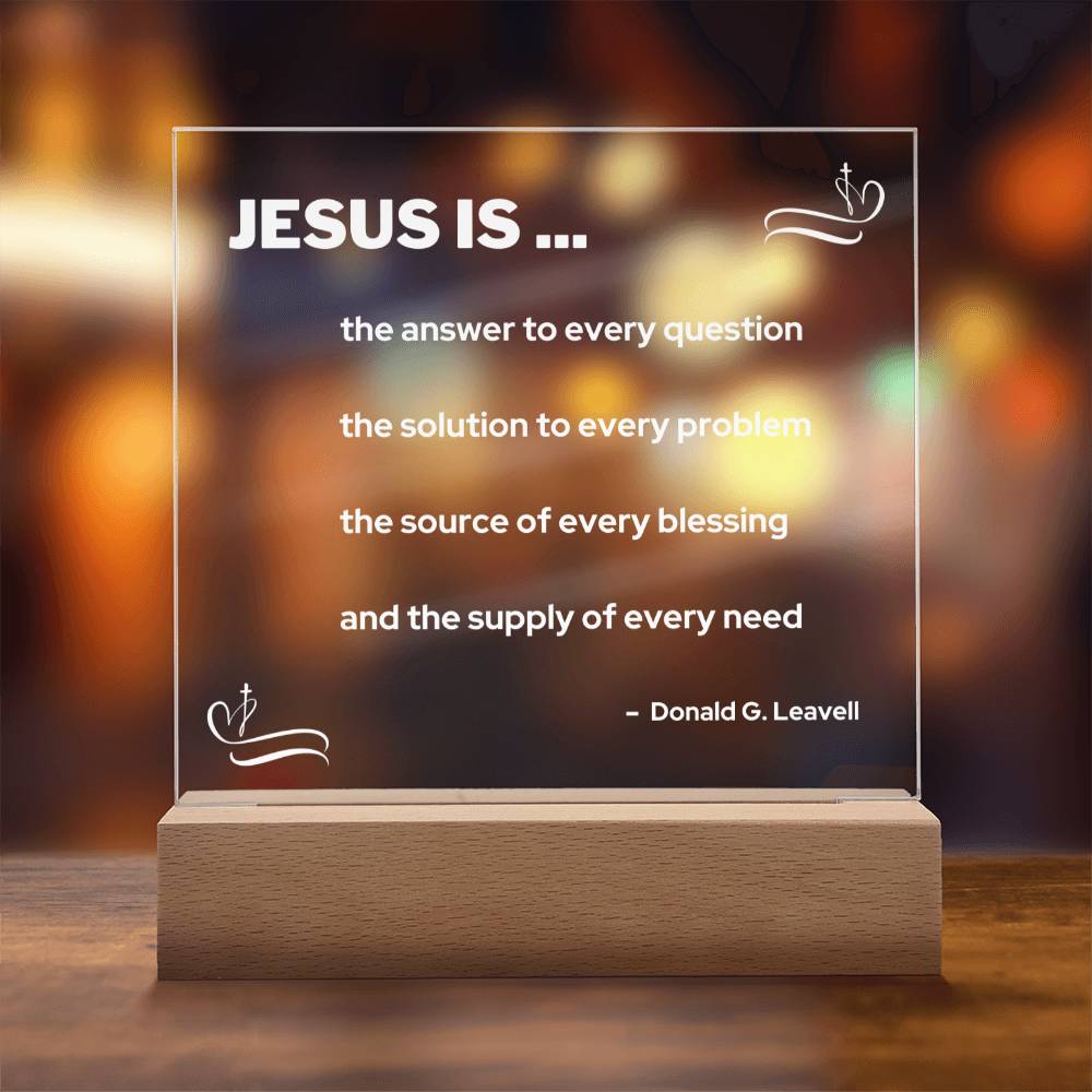 Jesus is the answer - White