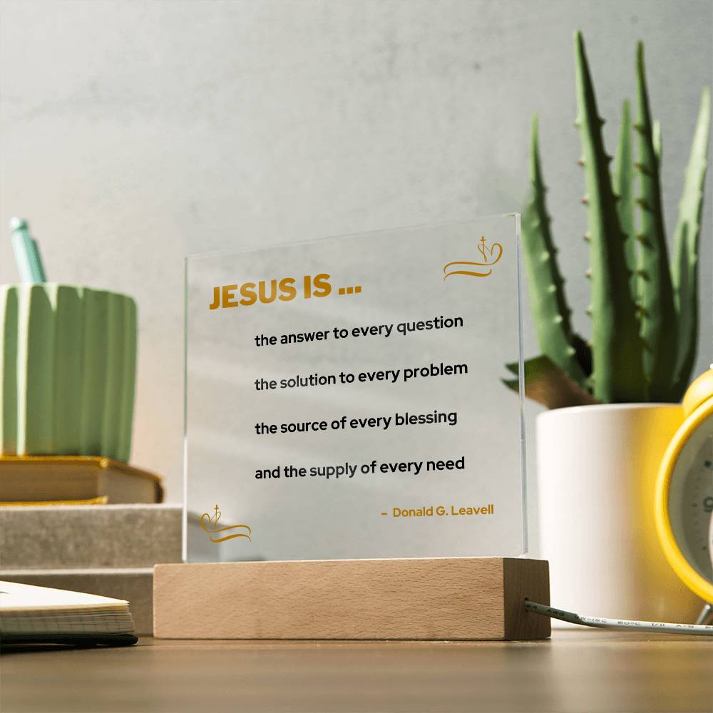 Jesus is the Answer - Gold/ Black