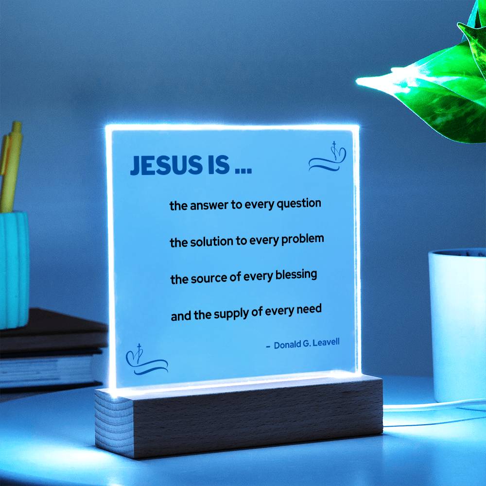 Jesus is the answer - Blue / Black