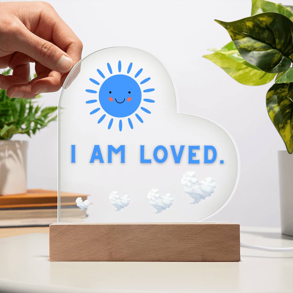 I Am Loved - Blue Night Light