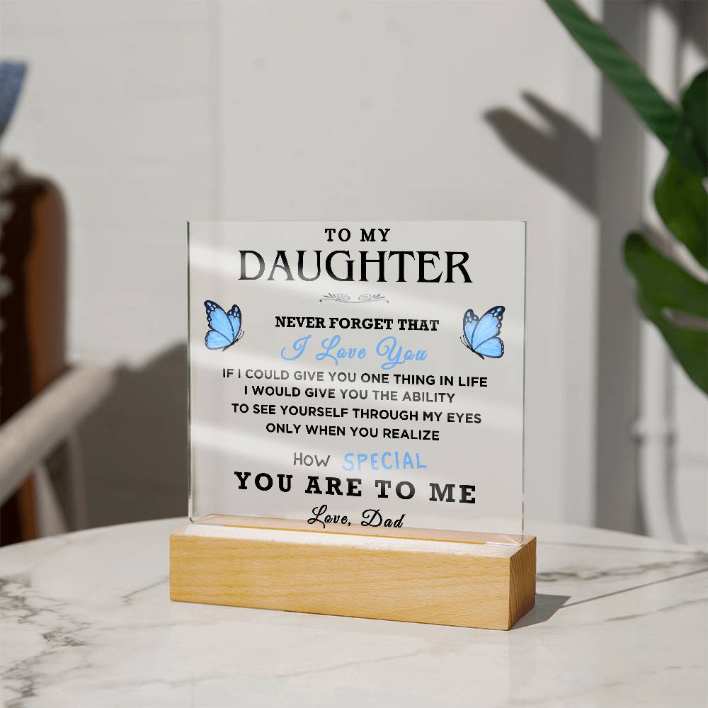To My Daughter/ Dad: Blue Butterflies