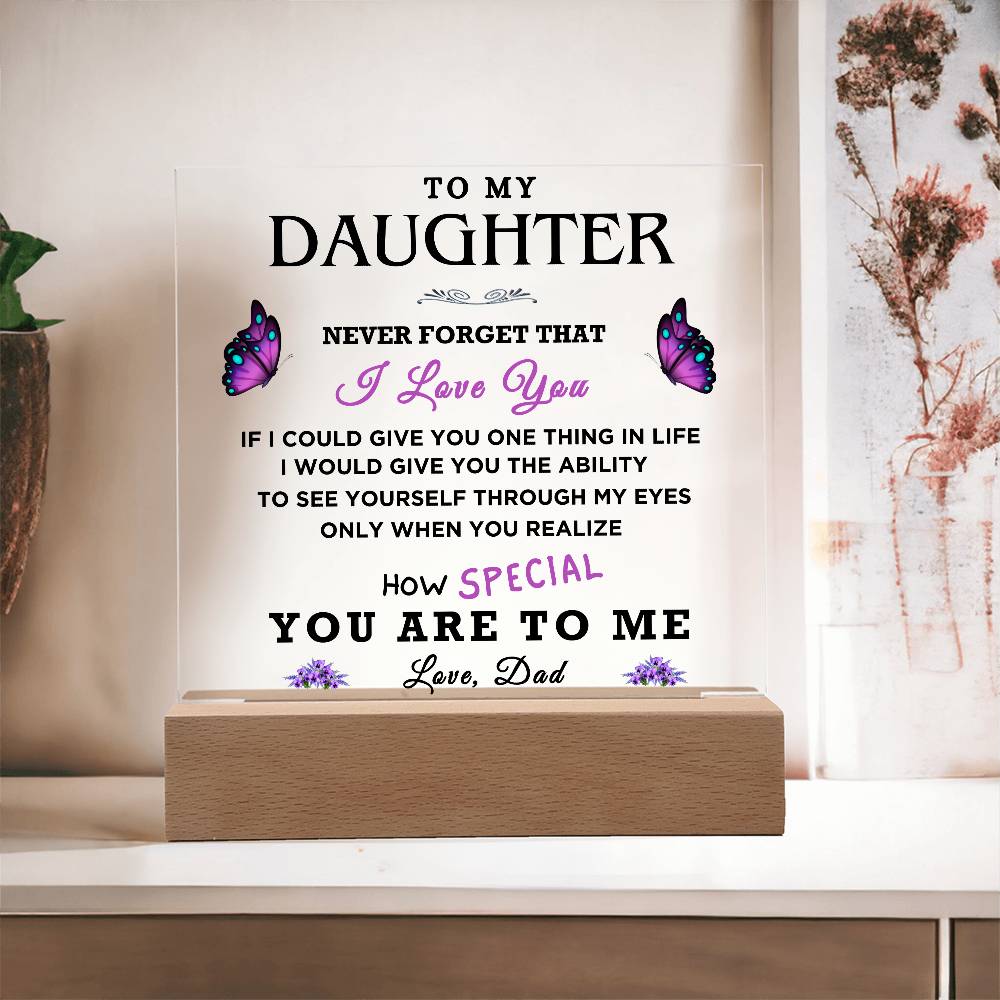 To My Daughter/ Dad: Purple Butterflies