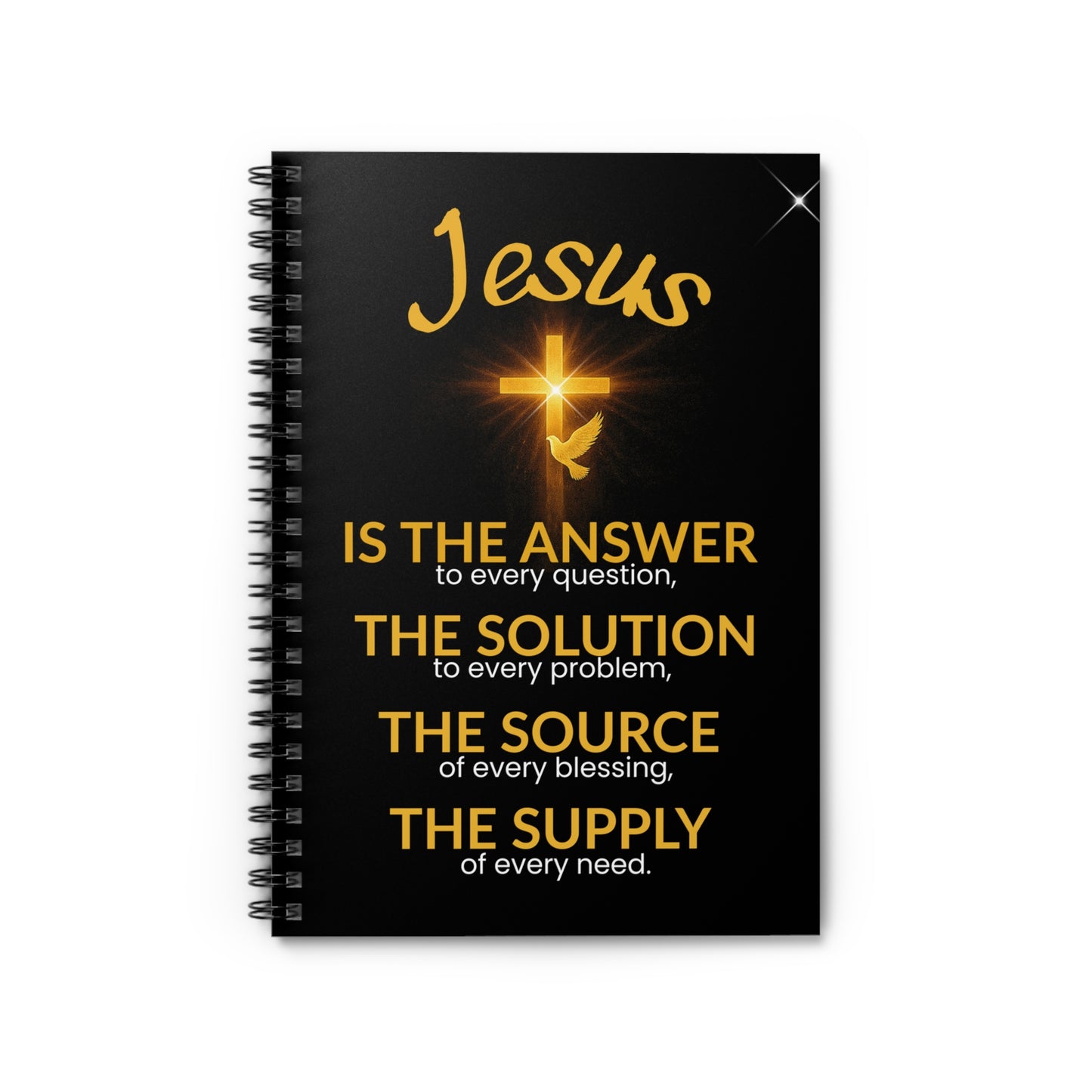 Inspirational Spiral Notebook - Faith-Based Journal, Christian Gift, Prayer Journal, Religious Notebook, Spiritual Planner