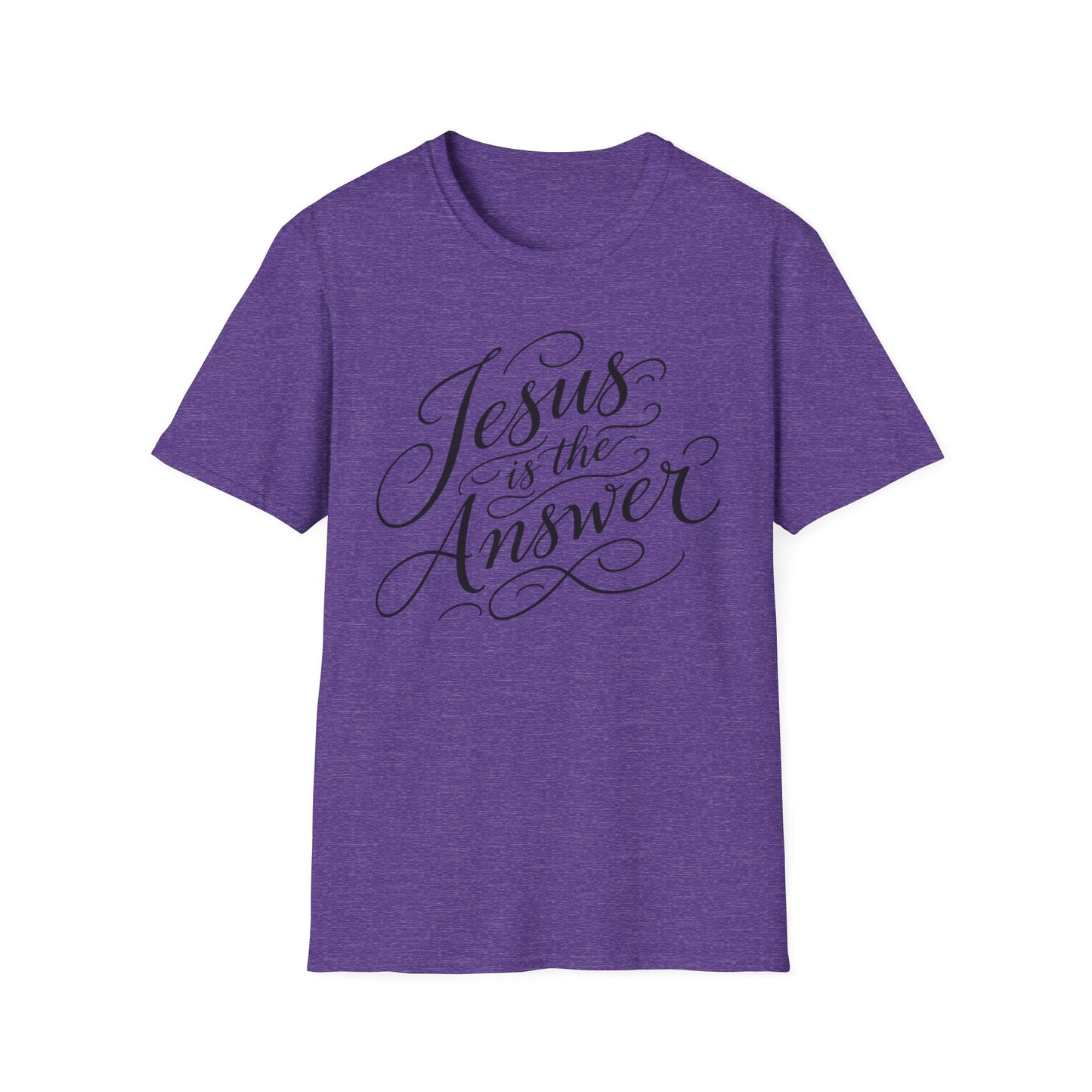 Jesus Is The Answer T-Shirt — Faith-Inspired Script Christian Tee