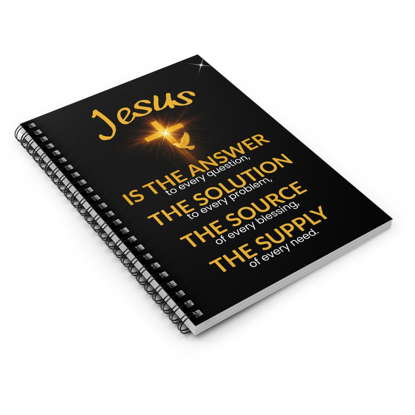 Inspirational Spiral Notebook - Faith-Based Journal, Christian Gift, Prayer Journal, Religious Notebook, Spiritual Planner