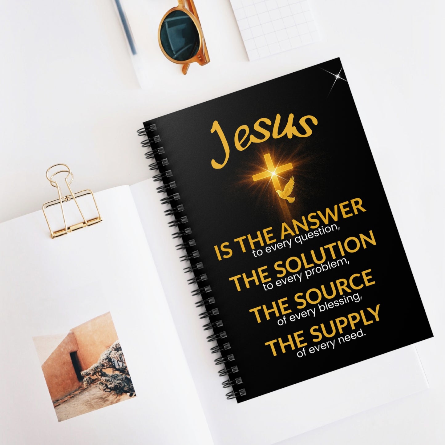 Inspirational Spiral Notebook - Faith-Based Journal, Christian Gift, Prayer Journal, Religious Notebook, Spiritual Planner