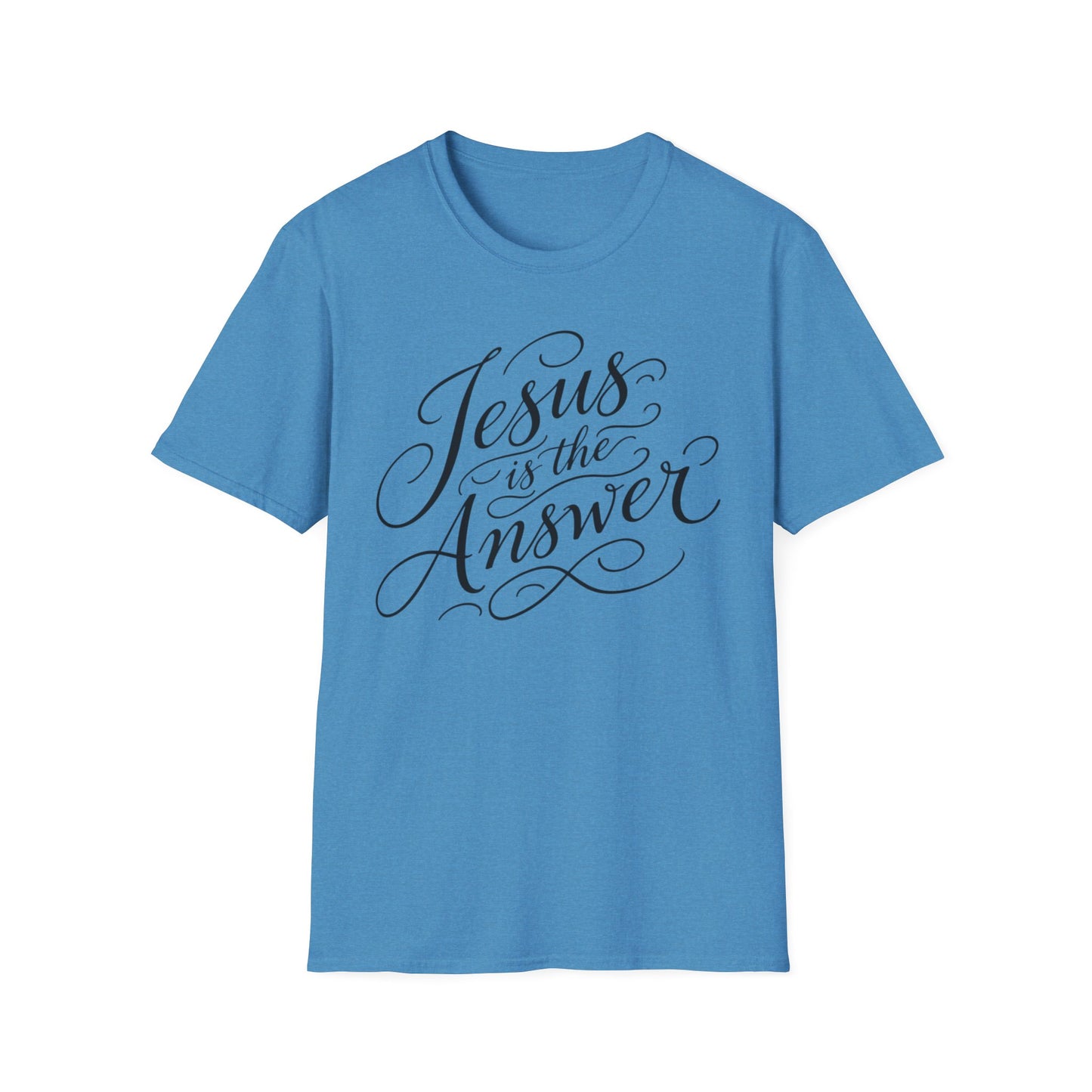 Jesus Is The Answer T-Shirt — Faith-Inspired Script Christian Tee