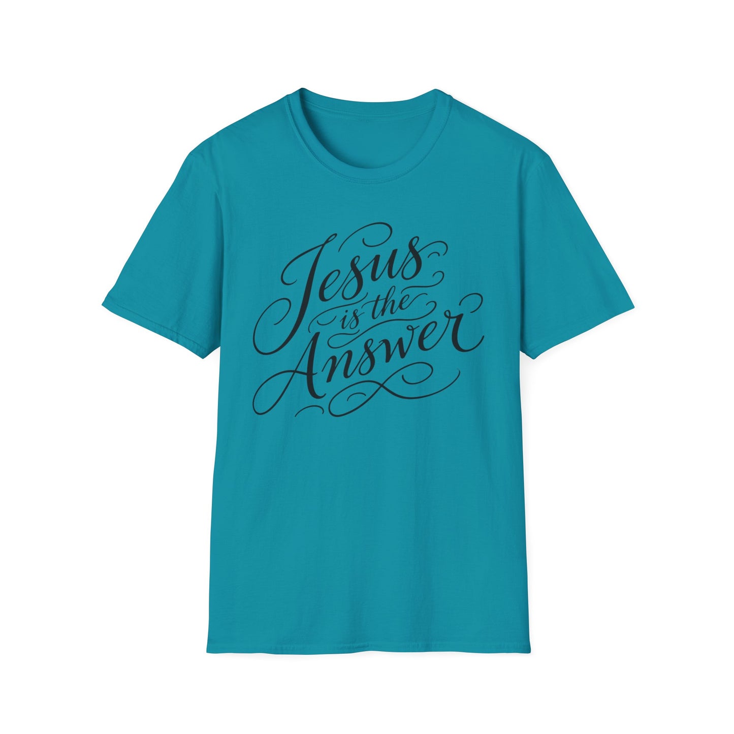 Jesus Is The Answer T-Shirt — Faith-Inspired Script Christian Tee
