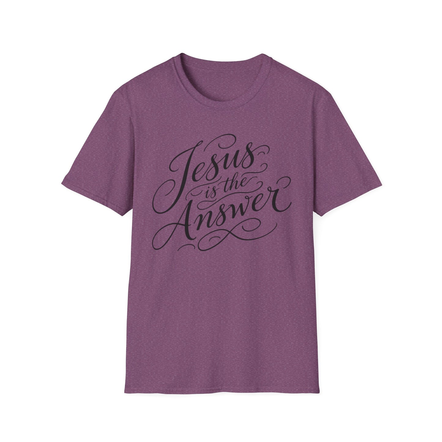 Jesus Is The Answer T-Shirt — Faith-Inspired Script Christian Tee