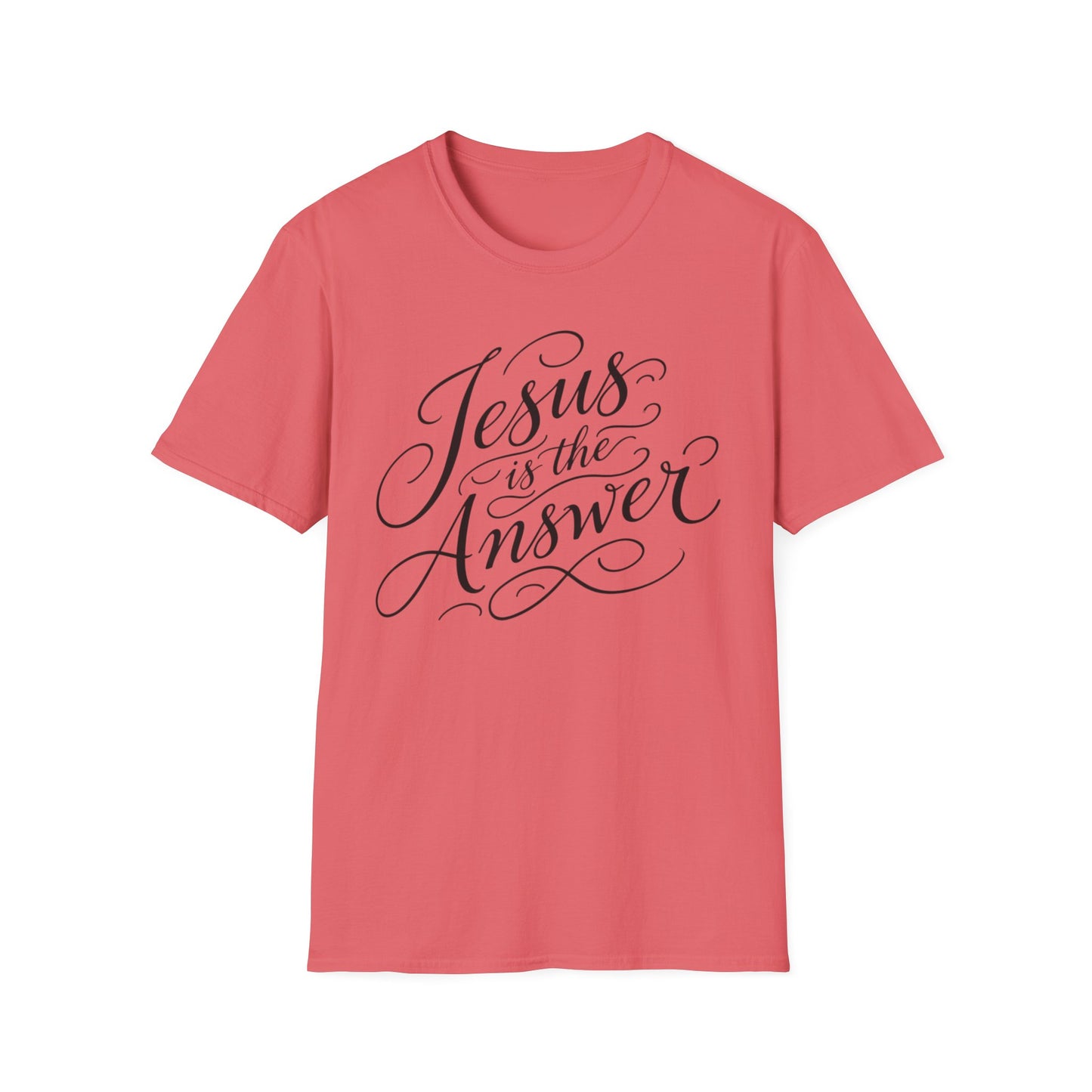 Jesus Is The Answer T-Shirt — Faith-Inspired Script Christian Tee