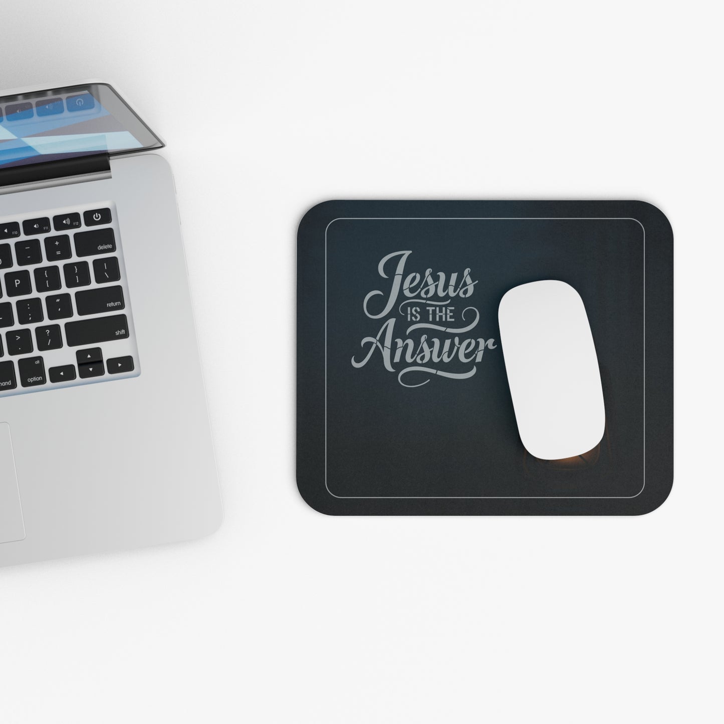 “Jesus Is the Answer Mouse Pad – Faith at Your Fingertips” -1