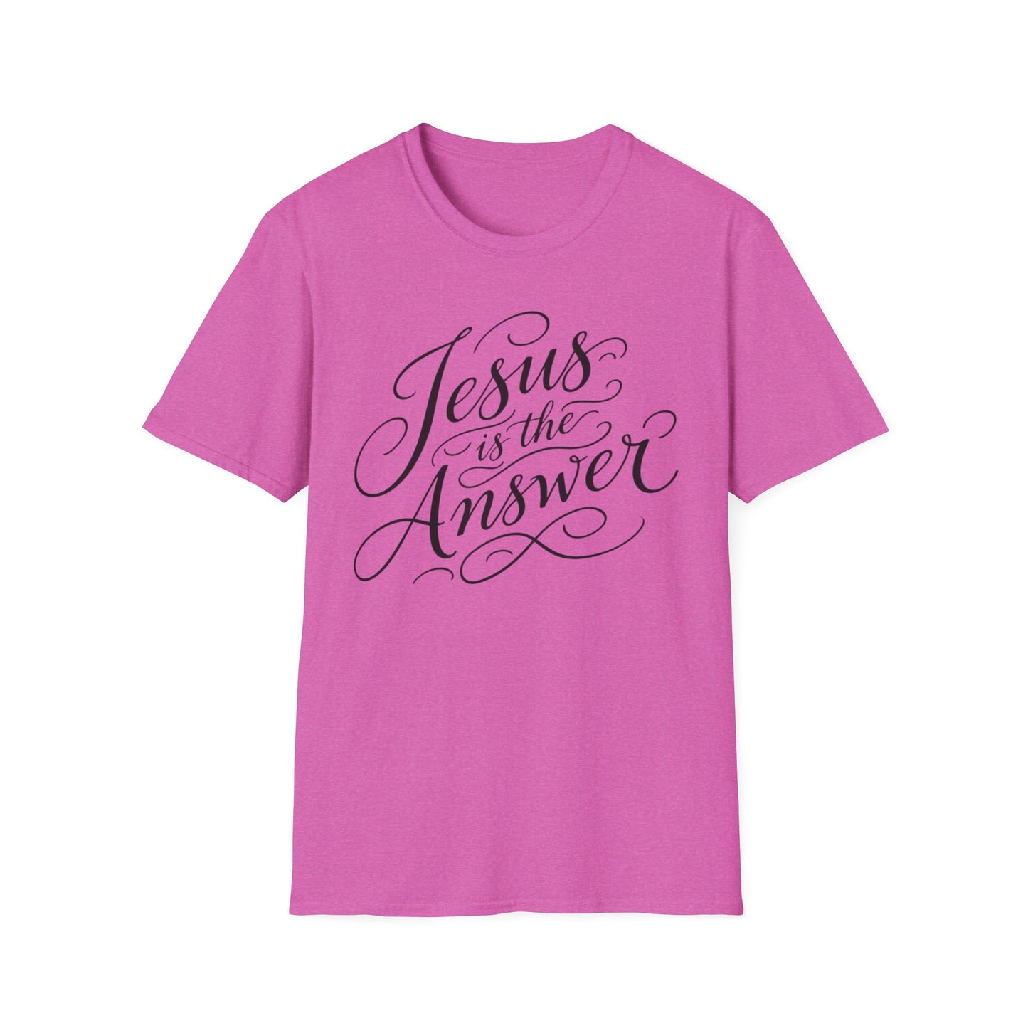 Jesus Is The Answer T-Shirt — Faith-Inspired Script Christian Tee