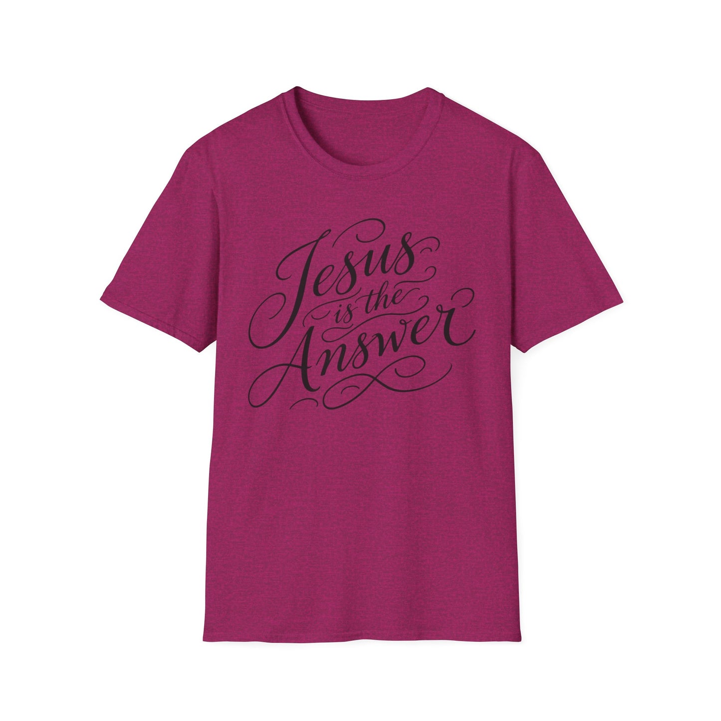 Jesus Is The Answer T-Shirt — Faith-Inspired Script Christian Tee
