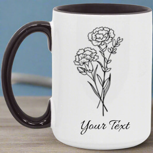 B & W birth Flowers with Names - S2