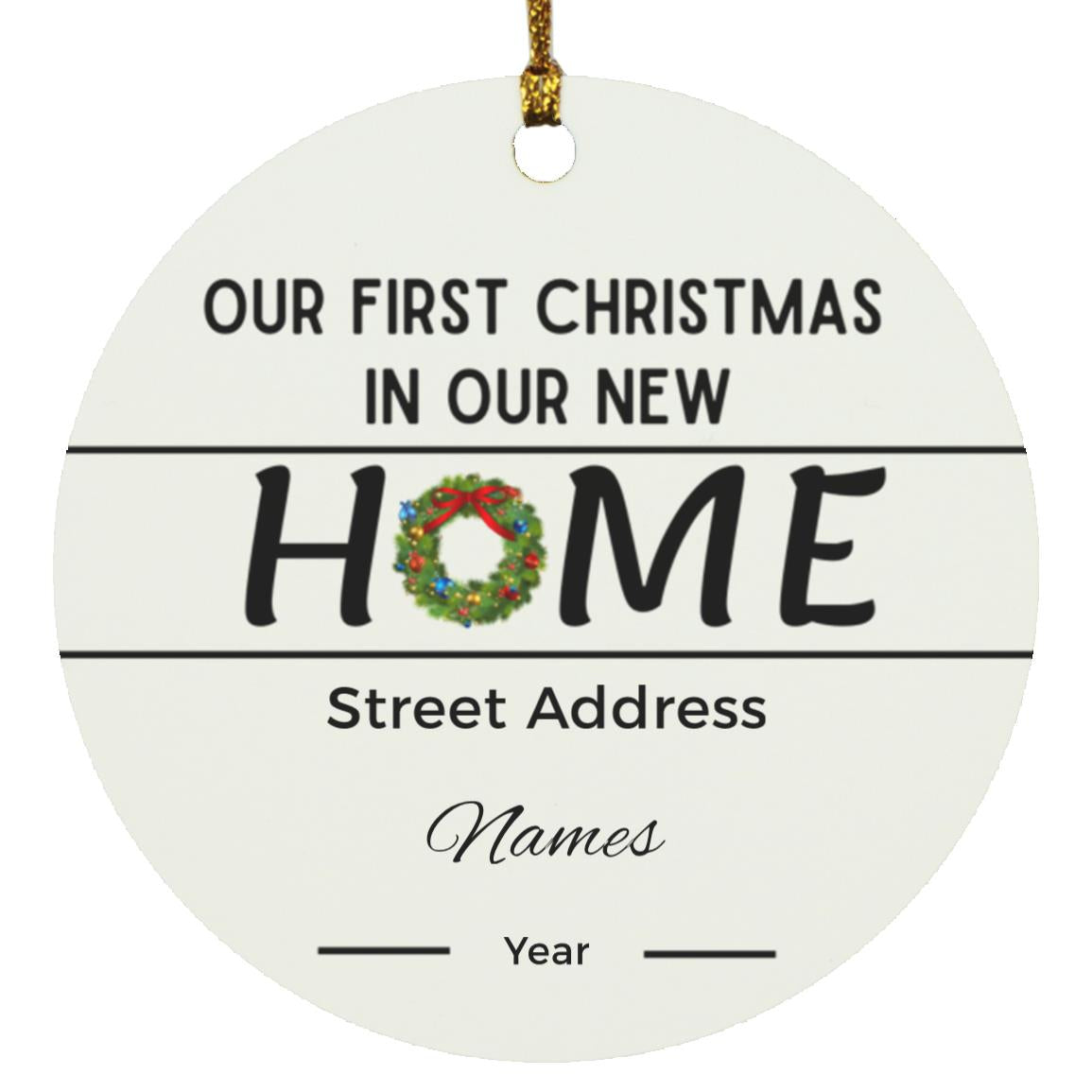 First Home 1 Circle Ornament