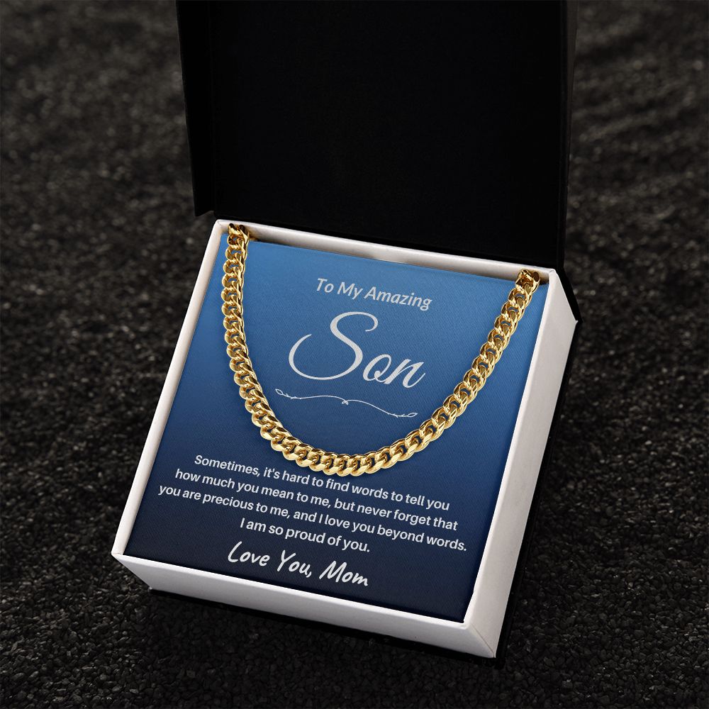TO MY AMAZING SON/ CUBAN CHAIN - S102a